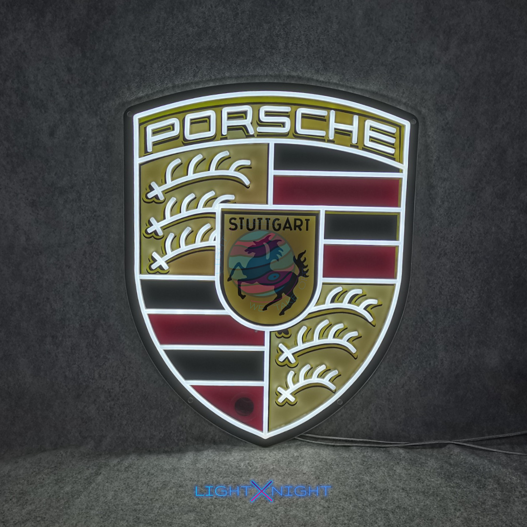 Porsche Clear Neon Sign