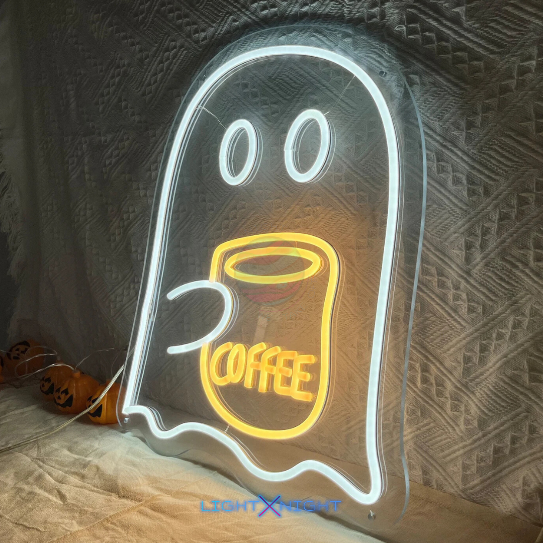 Coffee Ghost Neon Sign