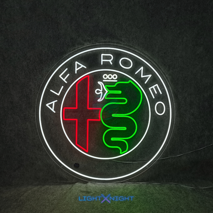 Alfa Romeo Modern Neon Sign