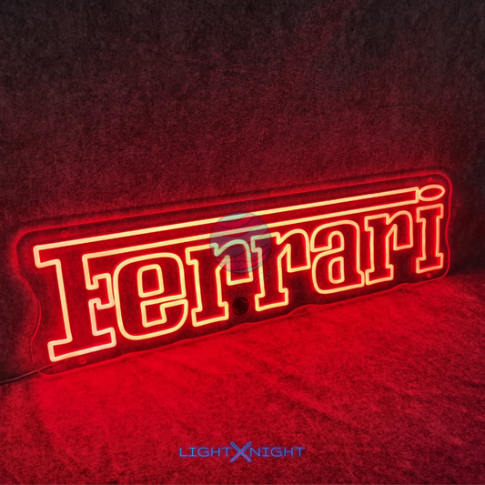 Ferrari Font Neon Sign