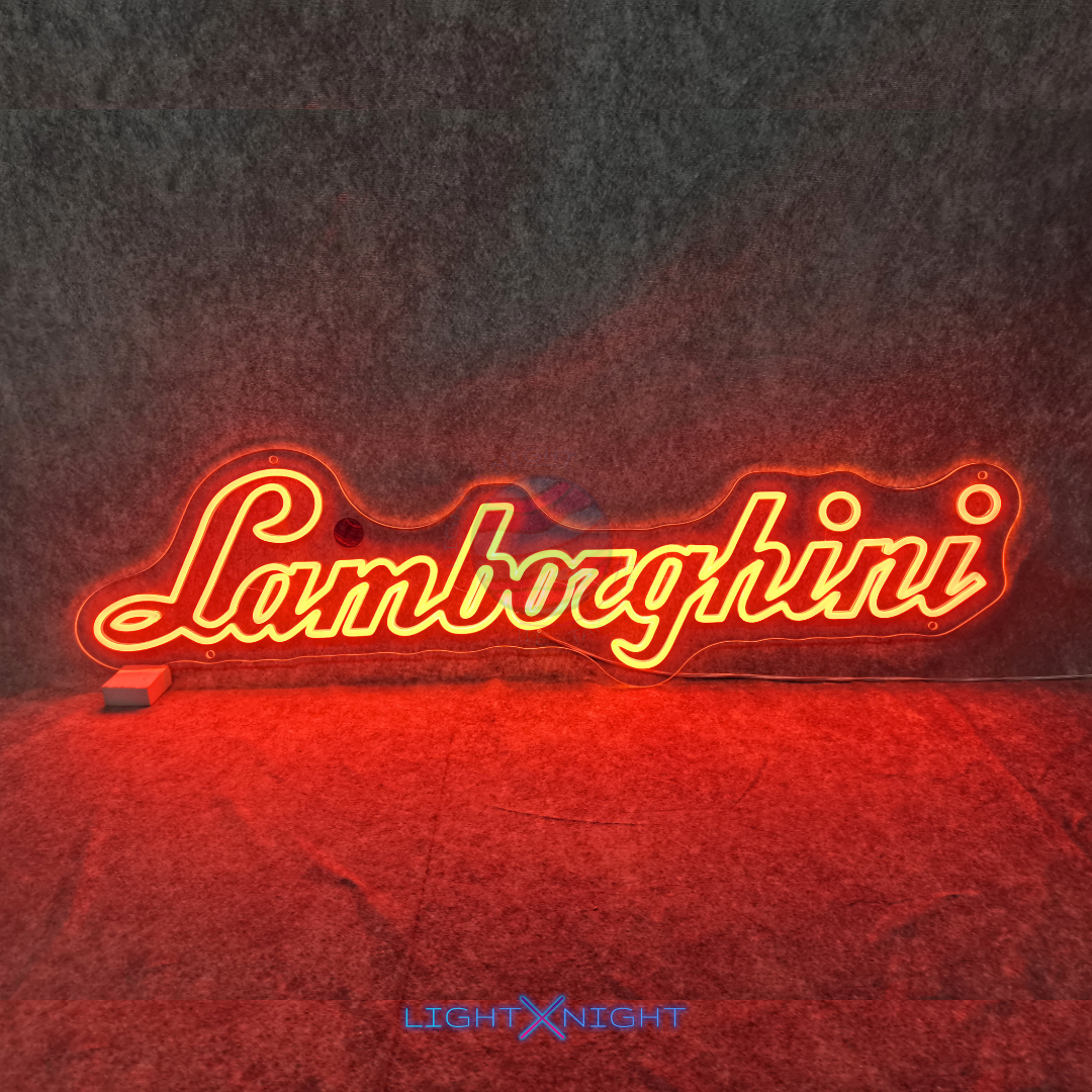 Lamborghini Font Neon Sign