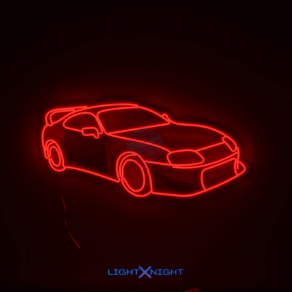 Toyota Supra Silhouette Neon Sign