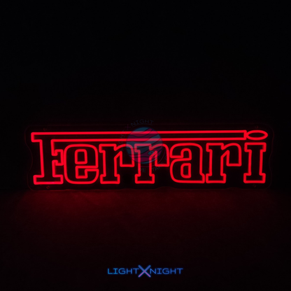 Ferrari Font Neon Sign