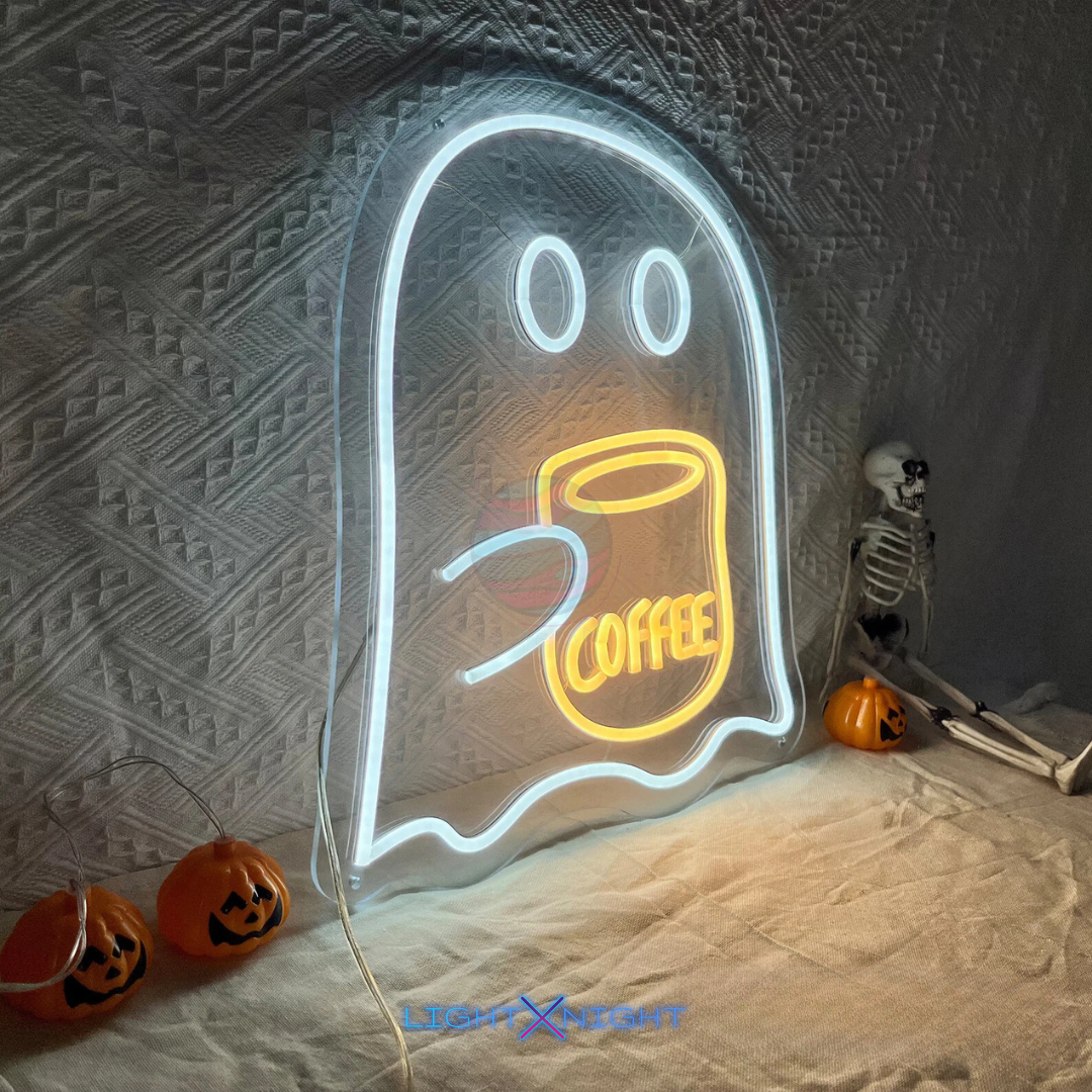 Coffee Ghost Neon Sign