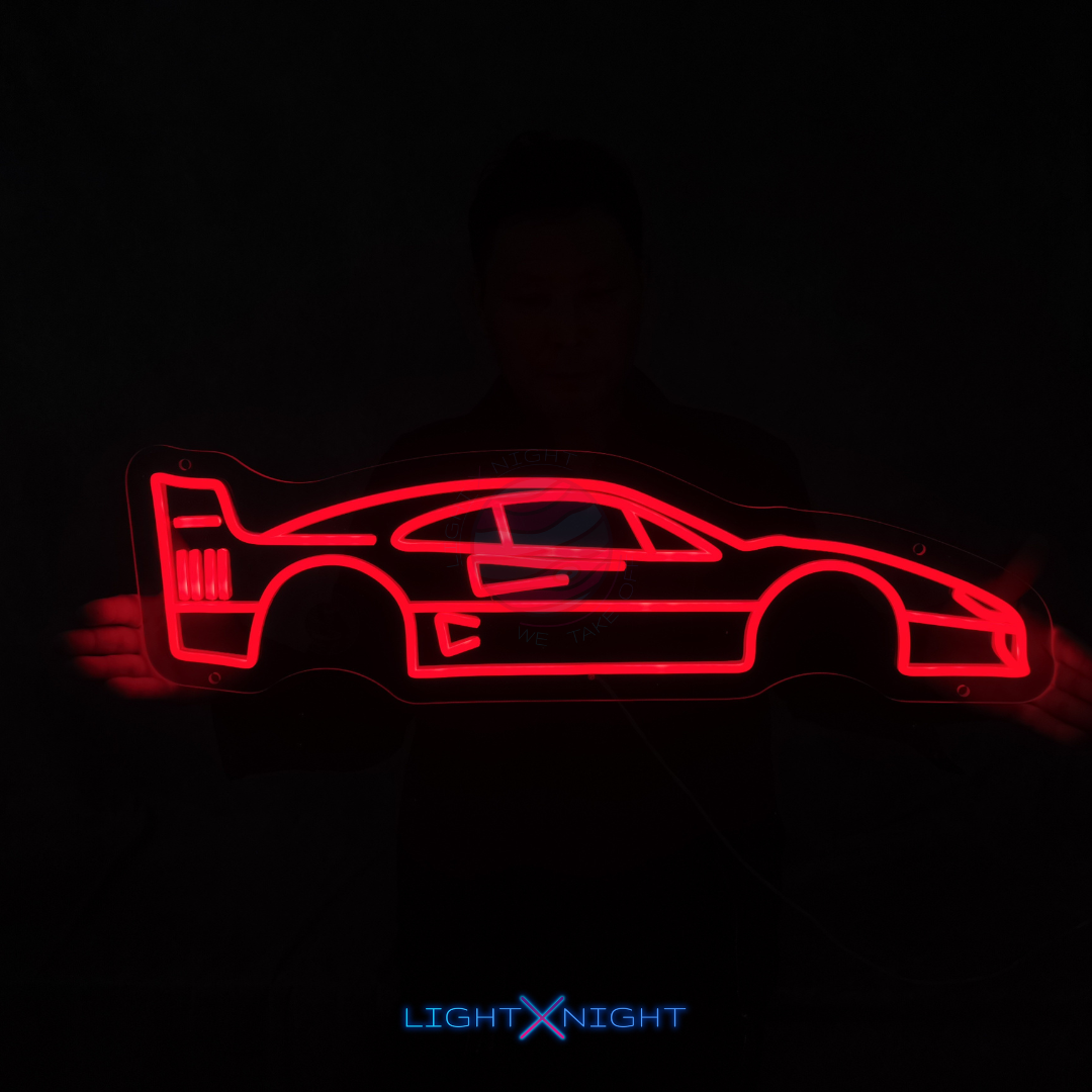 Ferrari F40 Silhouette Neon Sign