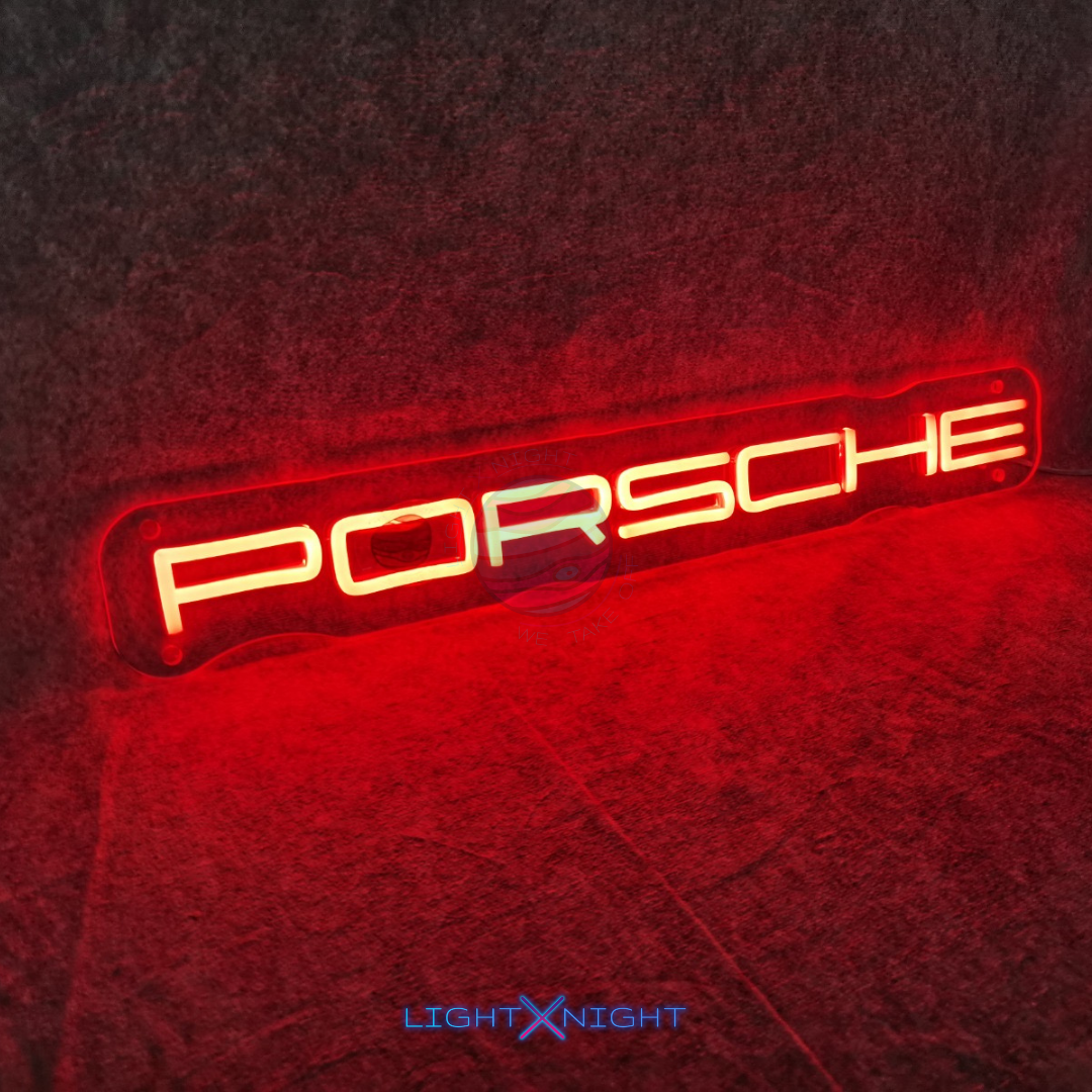 Porsche Font Neon Sign