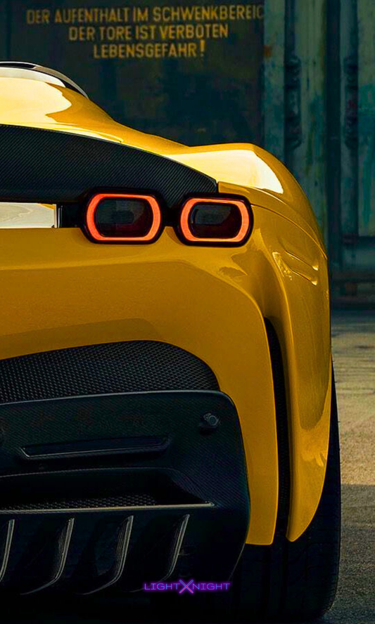 Ferrari SF90 Spider Neon Poster