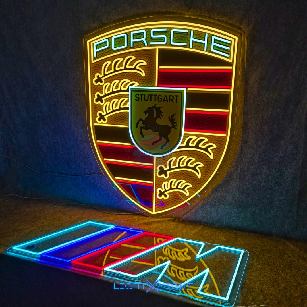 Porsche Mixed Neon Sign