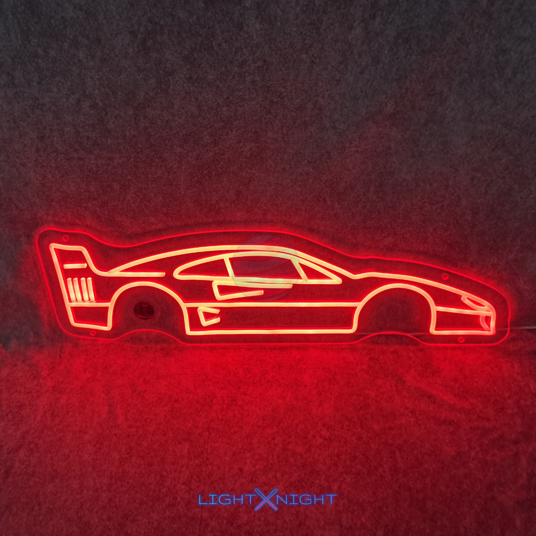Ferrari F40 Silhouette Neon Sign