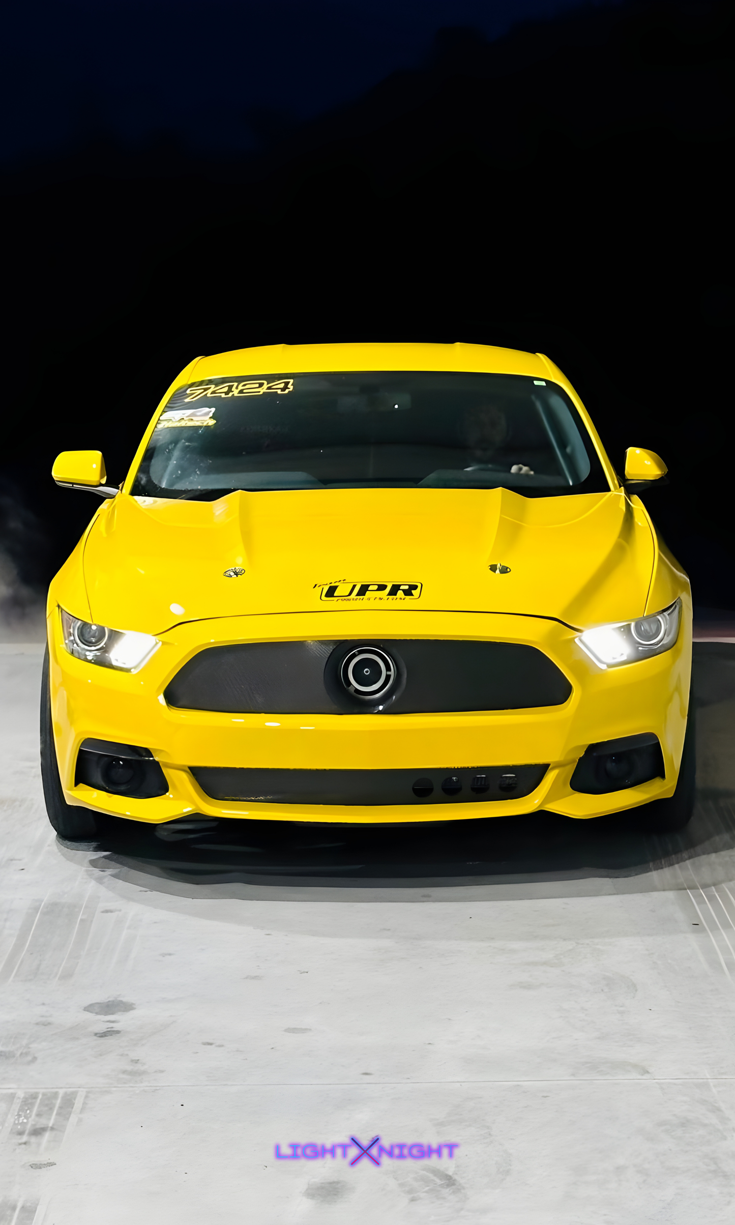 Turbo Mustang Neon Poster