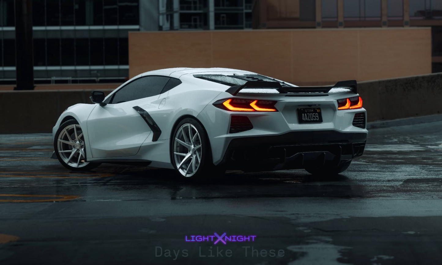 Custom Corvette Neon Poster