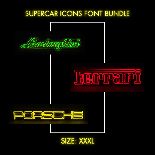 Supercar Icons Font Bundle