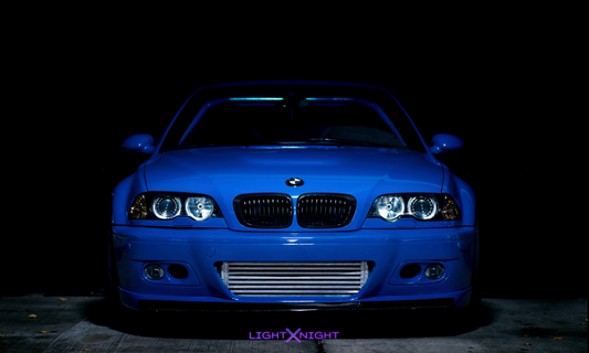 Blue BMW Neon Poster