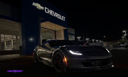 Custom Corvette Neon Poster