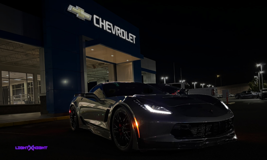 Custom Corvette Neon Poster
