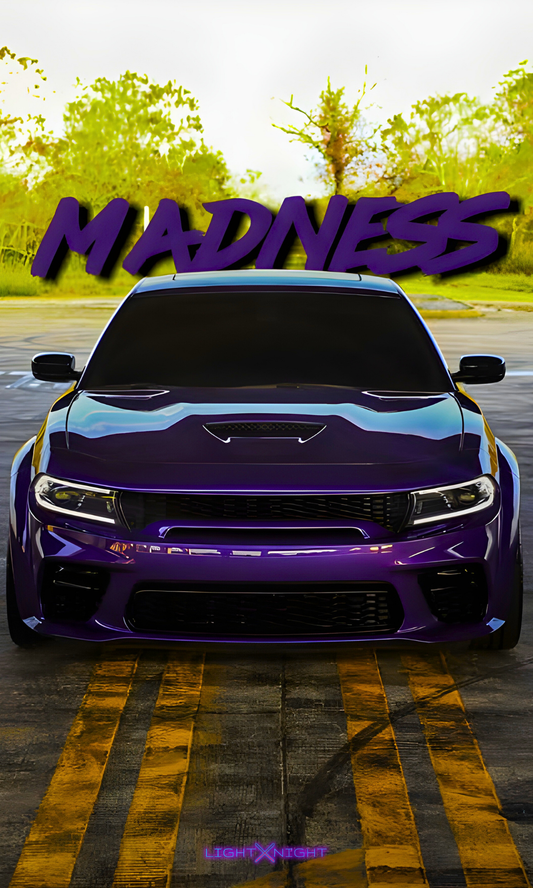 Custom Purple Charger Neon Poster