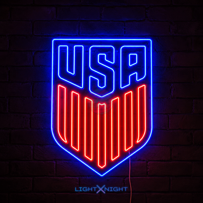 USA National Neon Sign