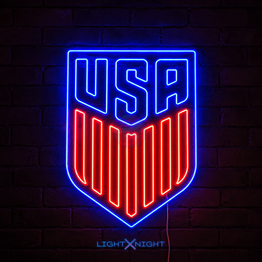 USA National Neon Sign