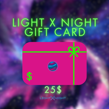 Light X Night Gift Card, Neon Sign Gift Card, Neon Lights Gift Card, Free Neon Sign
