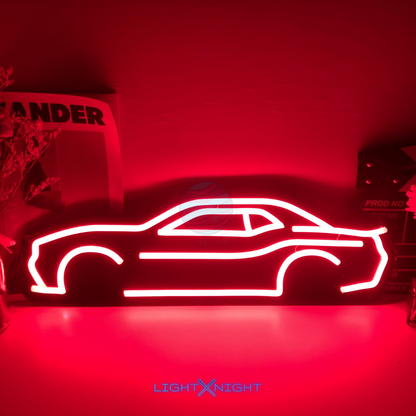 Dodge Challenger Silhouette Neon Sign