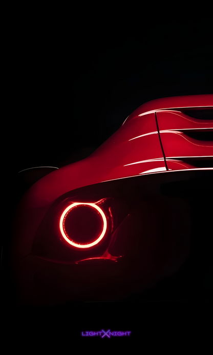 Ferrari 488 Spider Neon Poster