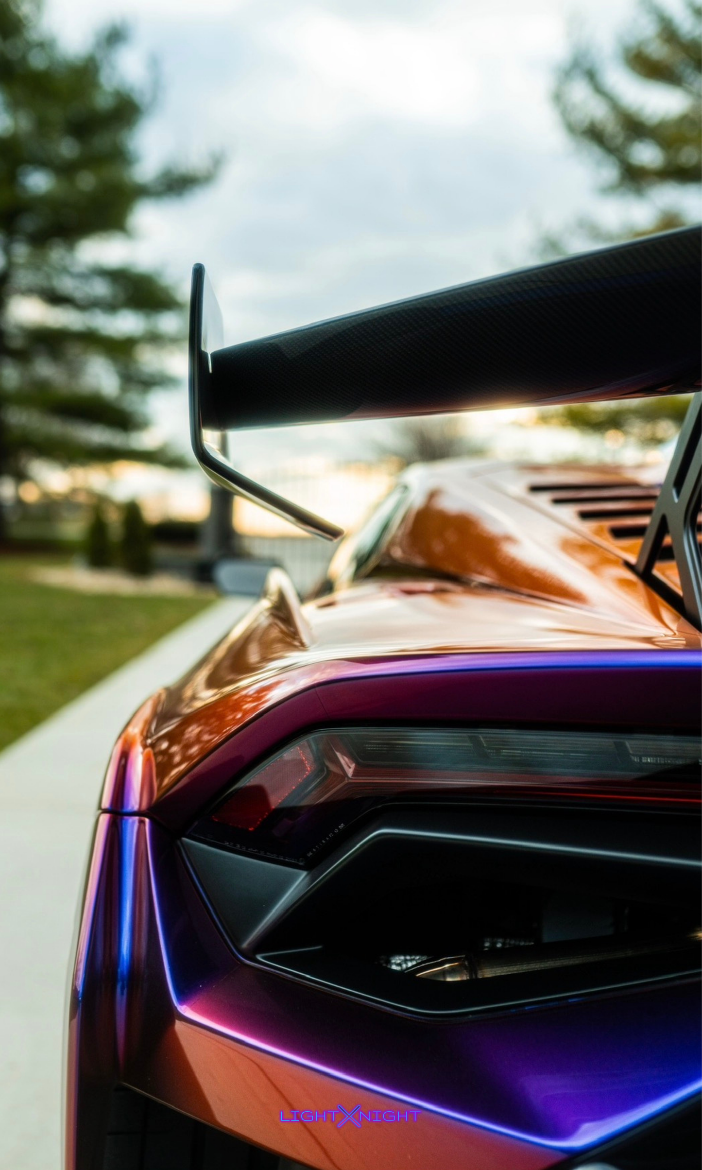 Lamborghini Huracan Neon Poster