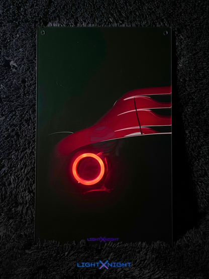 Ferrari 488 Spider Neon Poster