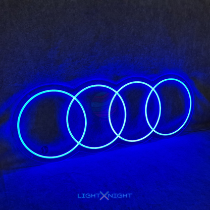 Audi Rings Neon Sign