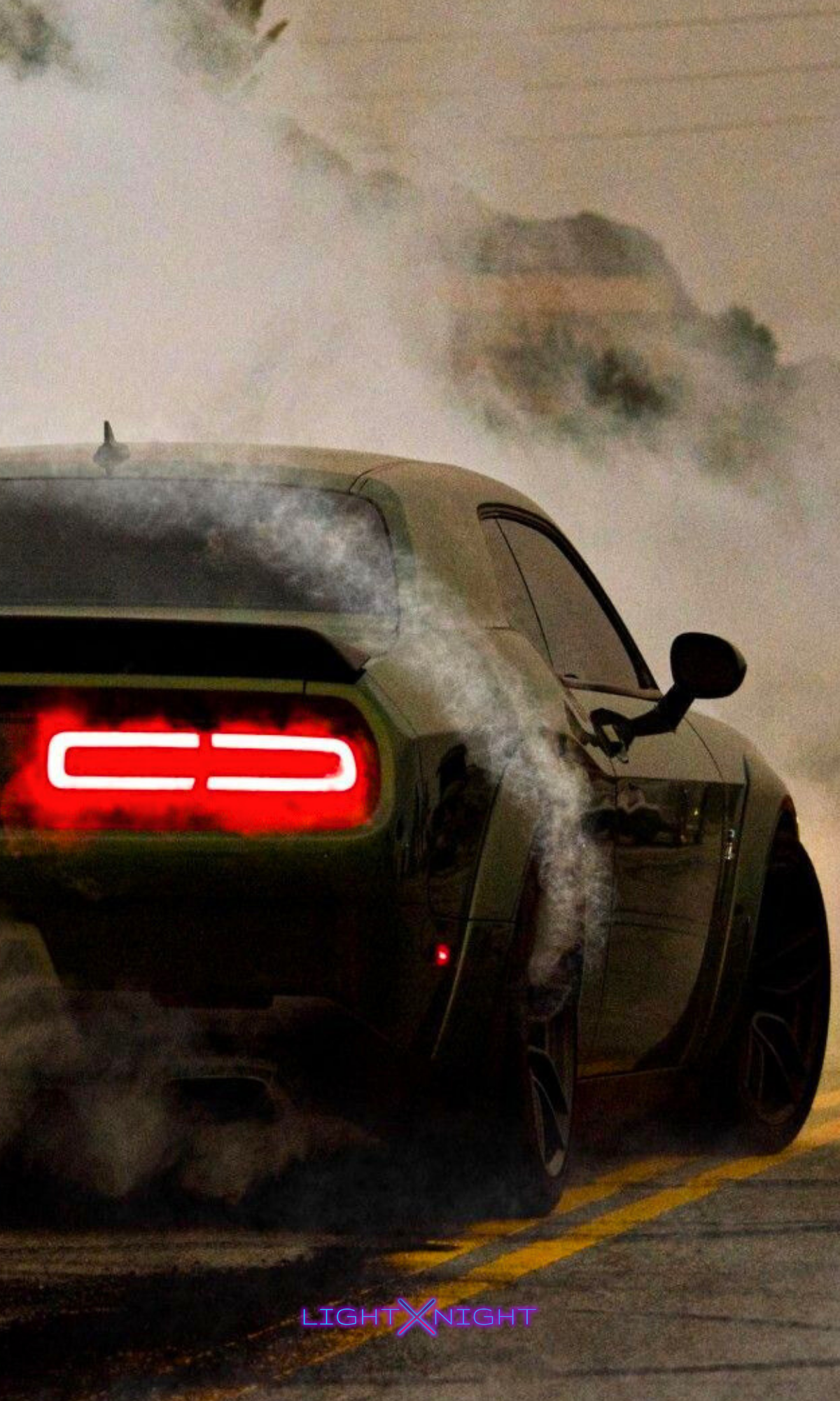 Dodge Challenger SRT Rear Neon Poster