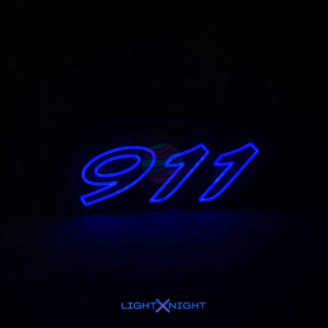Porsche 911 LED neon sign display
