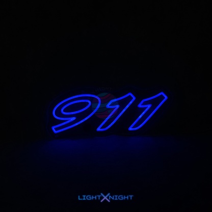 Porsche 911 LED neon sign display