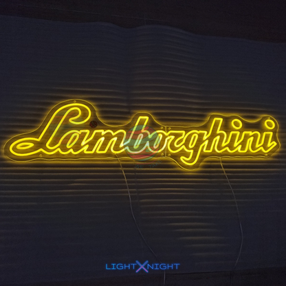 Lamborghini Font Neon Sign