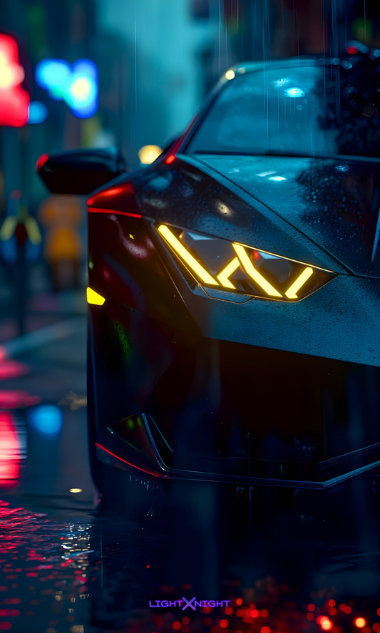 Lamborghini Aventador Neon Poster