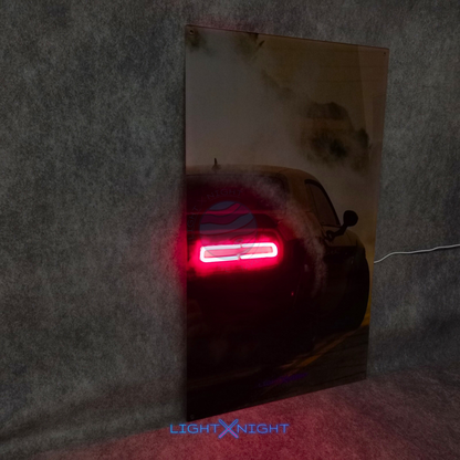 Dodge Challenger SRT Rear Neon Poster