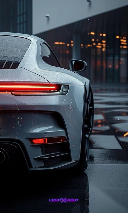 Porsche 911 GT3 Neon Poster