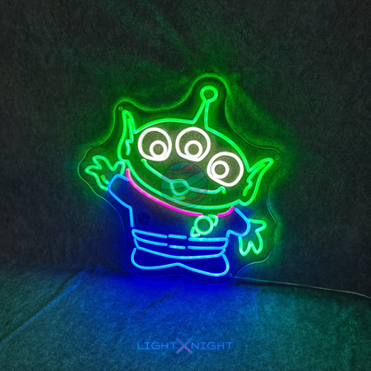 Pizza Planet Alien Neon Sign