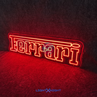 Ferrari Font Neon Sign