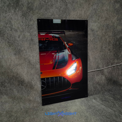 AMG GT Orange Neon Poster