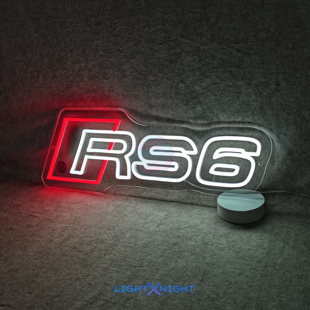 Audi RS6 Led Neon Sign, Audi RS6 Neon Light, Light X Night Audi RS6 Neon Sign