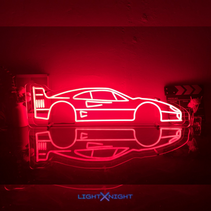 Ferrari F40 Silhouette Neon Sign