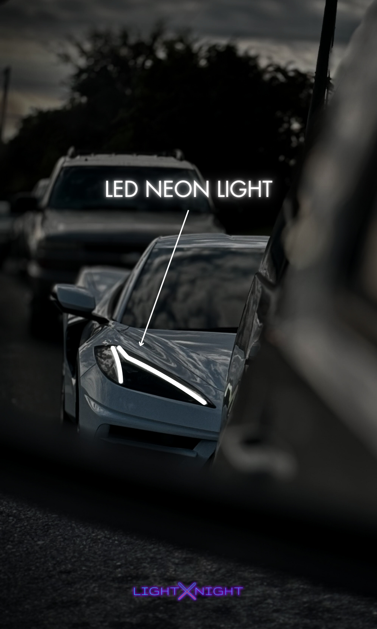 Antonio Corvette C8 Neon Poster