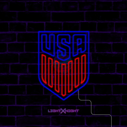 USA National Neon Sign
