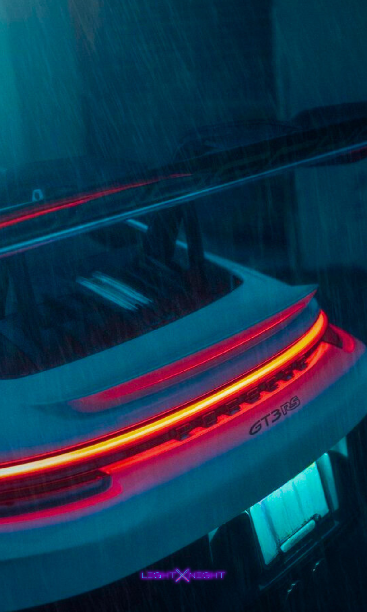 Porsche GT3 RS Neon Poster