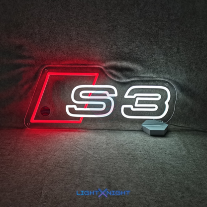Audi S3 Led Neon Sign, Audi S3 Neon Light, Light X Night Audi S3 Neon Sign