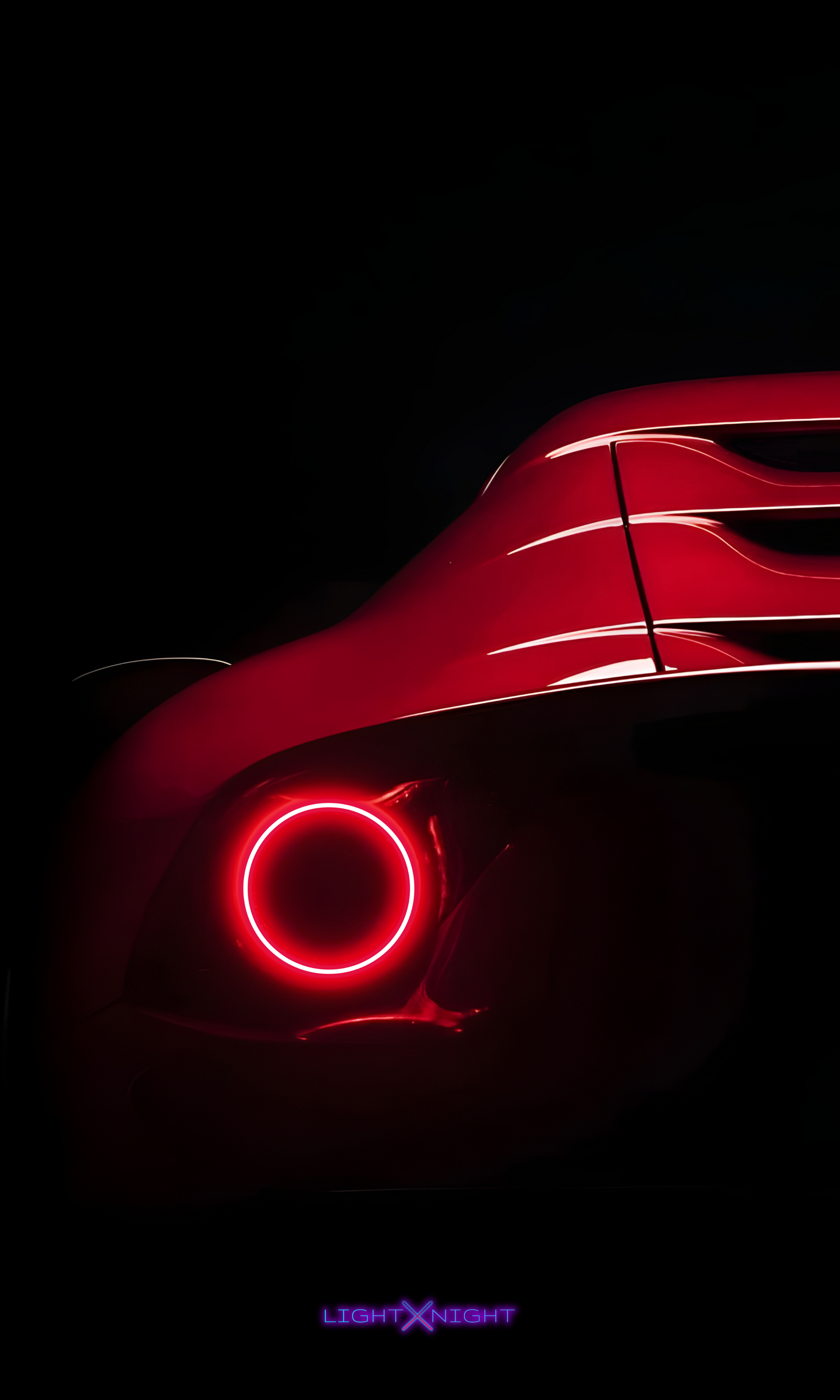 Ferrari 488 Spider Neon Poster