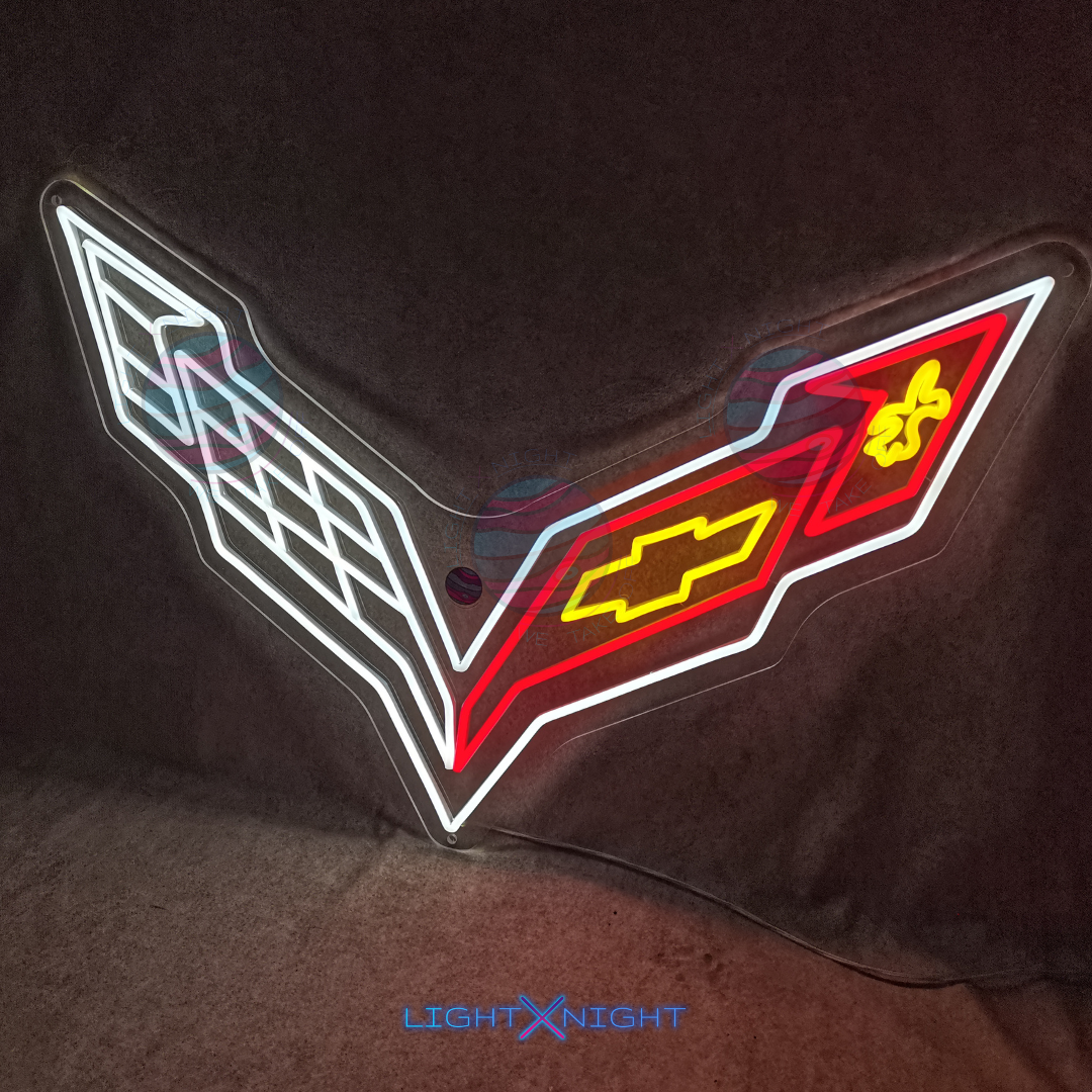 Corvette Neon Sign, Corvette Led Neon Sign, Corvette Neon Light