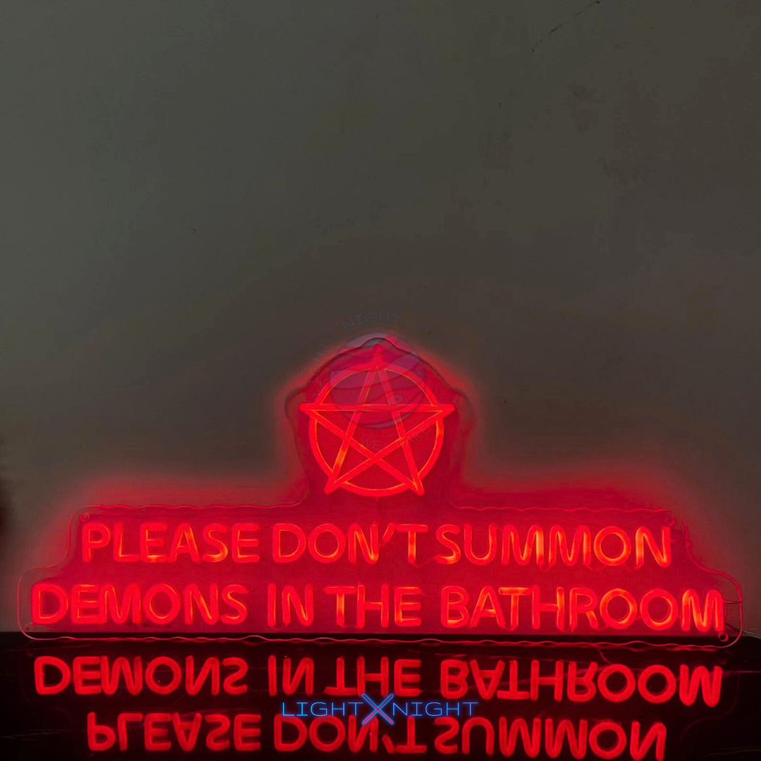 Please Don't Summon Demons Neon Sign