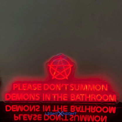 Please Don't Summon Demons Neon Sign