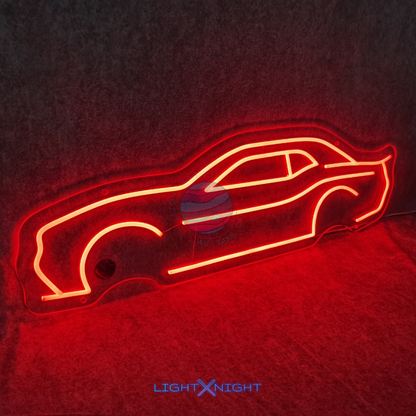 Dodge Challenger Silhouette Neon Sign