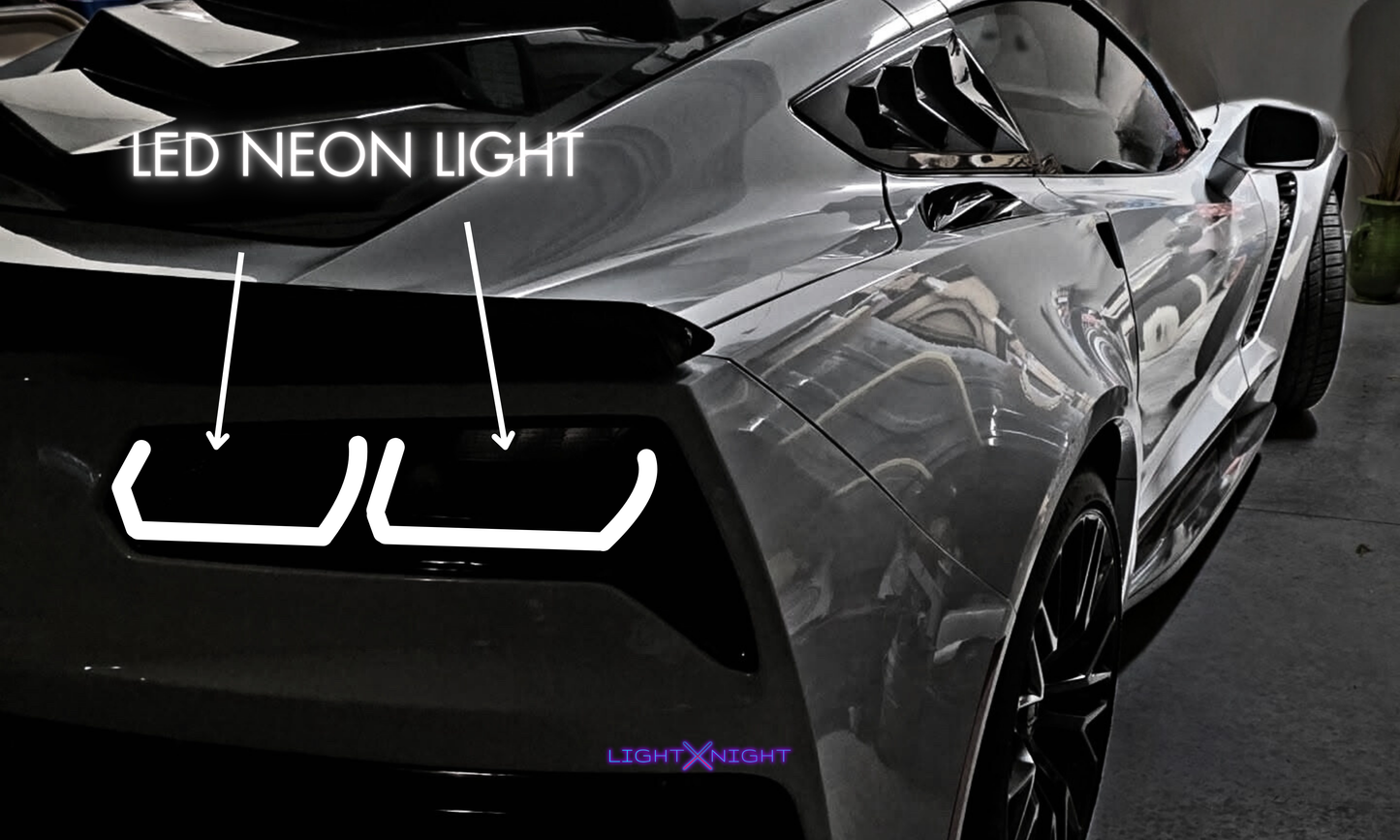 Corvette C7 Rear Neon Poster